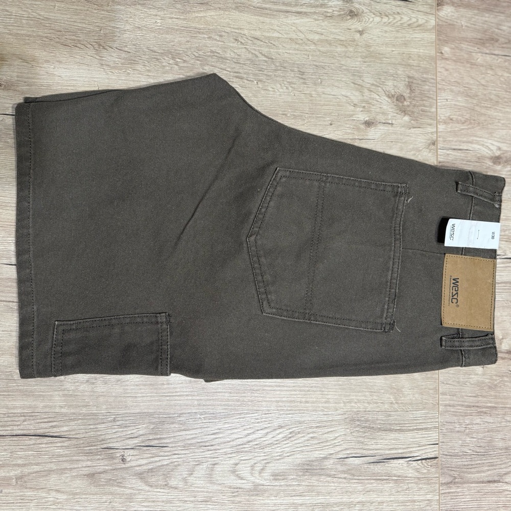 WeSC Brown Carpenter Denim shorts for Men